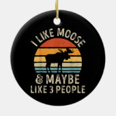 Ik hou van elanden en misschien wel van 3 mensen d keramisch ornament (Achterkant)