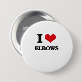 Ik hou van ELBOWS Ronde Button 7,6 Cm (Voorkant /achterkant)