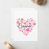 Ik hou van Eleanor Notitiekaartje (Voorkant / Achterkant in situ)