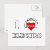 Ik hou van Electro Briefkaart (Voorkant / Achterkant)