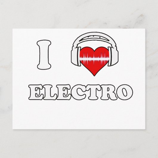 Ik hou van Electro Briefkaart (Voorkant)