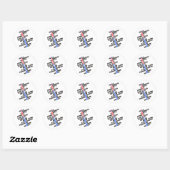 Ik hou van Electro Ronde Sticker (Vel)