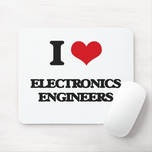 Ik hou van Electronics Engineers Muismat (Met muis)