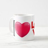 Ik hou van elegante koffiemok (Voorkant links)