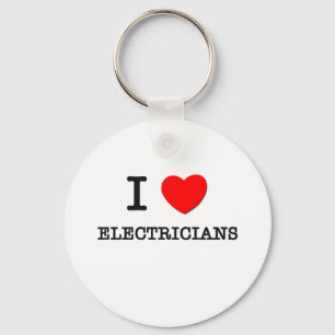 Ik hou van elektriciens sleutelhanger