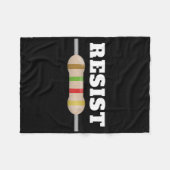 Ik hou van elektriciteit ontwerp weerstand symbool fleece deken (Voorkant (Horizontaal))