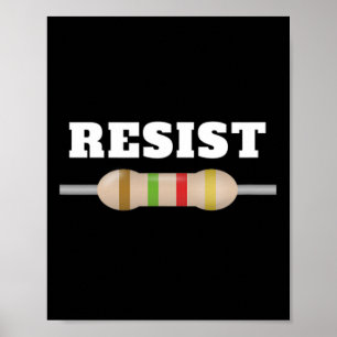 Ik hou van elektriciteit ontwerp weerstand symbool poster