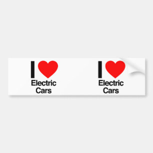 ik hou van elektrische auto ' s bumpersticker