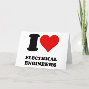 IK HOU VAN ELEKTRISCHE INGENIEURS FEESTDAGEN KAART