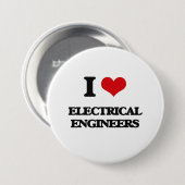 Ik hou van elektrische ingenieurs ronde button 7,6 cm (Voorkant /achterkant)