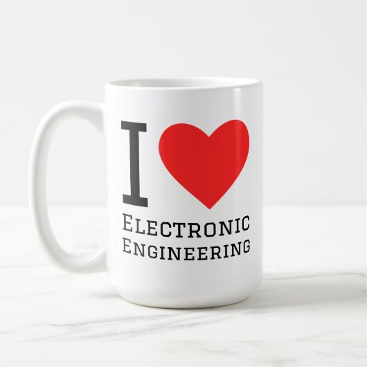 Ik hou van elektronische techniek koffiemok (Links)