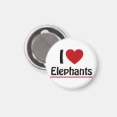 Ik hou van Elephants Magneet (Voorkant / Achterkant)