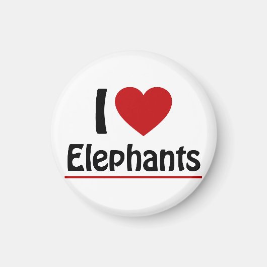 Ik hou van Elephants Magneet (Voorkant)