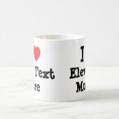 Ik hou van Elevator Music-hart op maat Koffiemok (Center)
