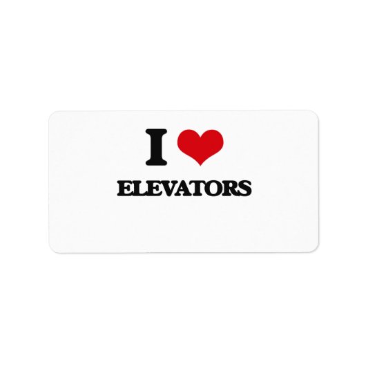 Ik hou van ELEVATOREN Etiket (Voorkant)