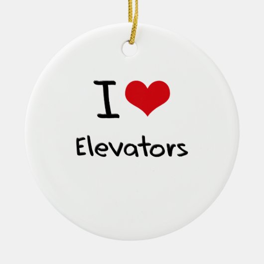 Ik hou van Elevators Keramisch Ornament (Voorkant)