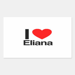ik hou van eliana rechthoekige sticker