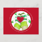 Ik hou van elkaar warme wanten briefkaart (Voorkant)