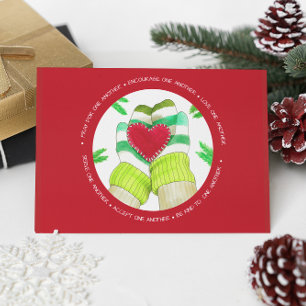 Ik hou van elkaar warme wanten briefkaart