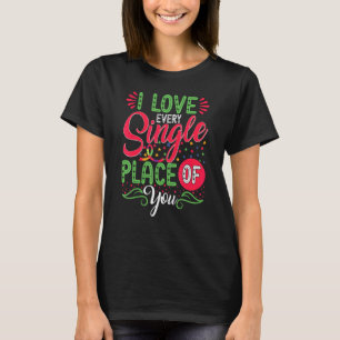 Ik hou van elke enkele plek van jou Autisme bewust T-shirt