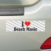 Ik hou van elke muziek bumpersticker (Op auto)