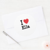 Ik hou van Ella hart T-Shirt Ronde Sticker (Envelop)