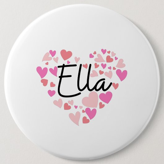 Ik hou van Ella Ronde Button 6,0 Cm (Voorkant)