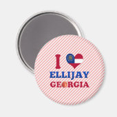 Ik hou van Ellijay, Georgia Magneet (Voorkant / Achterkant)