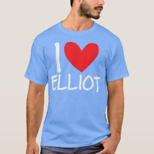Ik hou van Elliot Naam Persoonlijke Mannen Guy BFF T-shirt