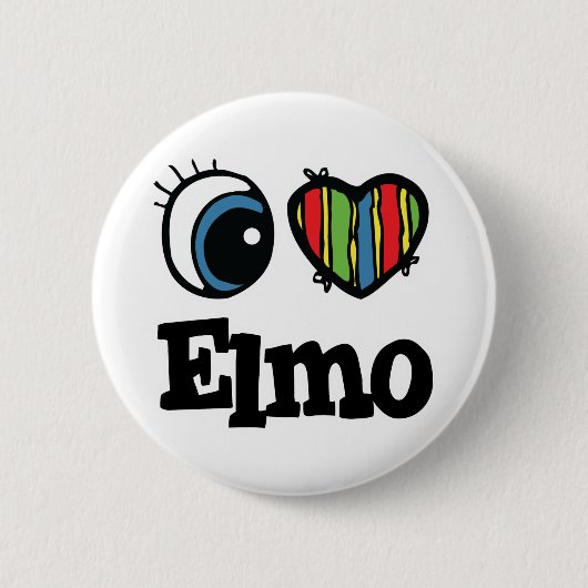 Ik hou van Elmo Ronde Button 5,7 Cm (Voorkant)