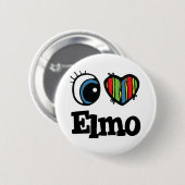 Ik hou van Elmo Ronde Button 5,7 Cm (Voorkant /achterkant)