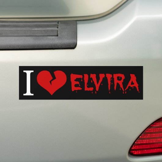 Ik hou van Elvira Broken Heart Bumpersticker (Op auto)