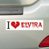 Ik hou van Elvira Broken Heart Bumpersticker (Op auto)