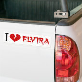Ik hou van Elvira Broken Heart Bumpersticker (Op Truck)
