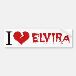 Ik hou van Elvira Broken Heart Bumpersticker