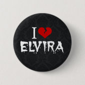 Ik hou van Elvira Broken Heart Ronde Button 5,7 Cm (Voorkant)