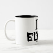 Ik hou van Elvira Broken Heart Tweekleurige Koffiemok (Links)