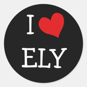 Ik hou van Ely Ronde Sticker