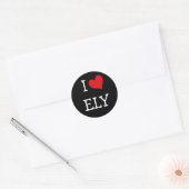 Ik hou van Ely Ronde Sticker (Envelop)
