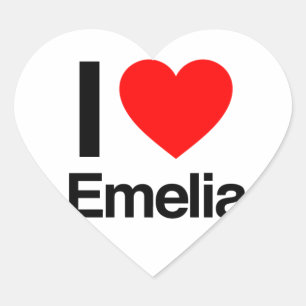 ik hou van emelia hart sticker
