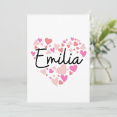 Ik hou van Emilia Bedankkaart (Staand voorkant)
