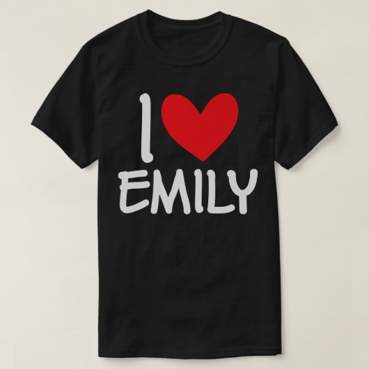 Ik hou van Emily Name Personalized Girl Woman BFF  T-shirt (Design voorkant)
