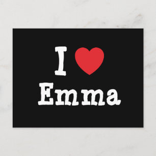 Ik hou van Emma hart T-Shirt Briefkaart