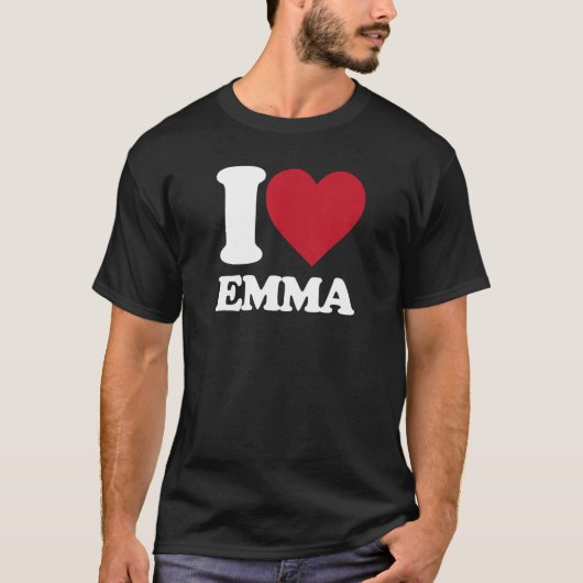 Ik hou van Emma - Ik hart Emma T-shirt (Voorkant)