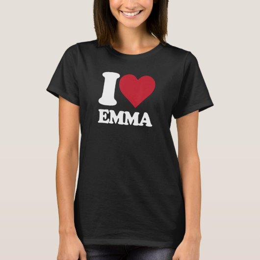 Ik hou van Emma - Ik hart Emma T-shirt (Voorkant)