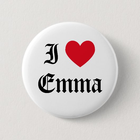 Ik hou van Emma Ronde Button 5,7 Cm (Voorkant)