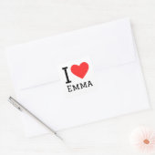 Ik hou van emma vierkante sticker (Envelop)