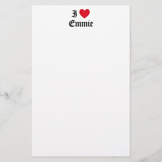 Ik hou van Emmie Briefpapier (Voorkant)