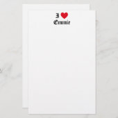 Ik hou van Emmie Briefpapier (Voorkant / Achterkant)
