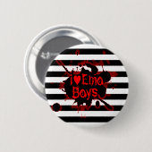 Ik hou van Emo Boys Ronde Button 5,7 Cm (Voorkant /achterkant)